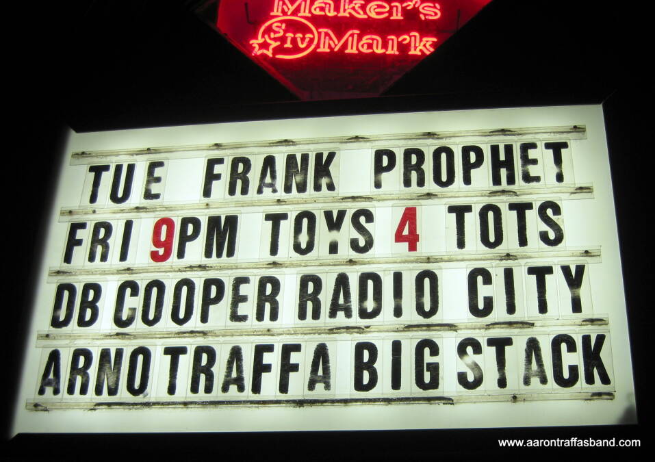The Aaron Traffas Band plays ag rock and alternative country originals and sing-along favorites.