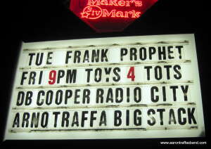 The Aaron Traffas Band plays ag rock and alternative country originals and sing-along favorites.