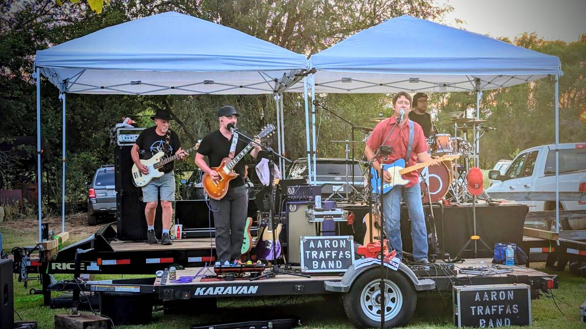 The Aaron Traffas Band at the South x Sharon music festival in Southern Kansas