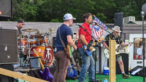 Americana rock band Aaron Traffas Band playing live music in southern Kansas at The Outpost on Cheney Lake